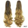 Wavy Black To Blue Ombre Claw Ponytail False Strands Clip In Hair Extension Hairpiece Hair On Hairpins T127 24inches view 4