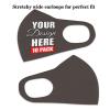 10 Pack Custom Face Mask Text Photo Logo Customized Masks Unisex, Dark Chocolate view 3