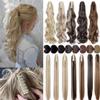 12-26inch Claw Clip On Ponytail Hair Extension Synthetic Ponytail Extension Hair For Women Ash Blonde-New1 view 2