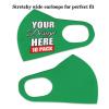 10 Pack Custom Face Mask Text Photo Logo Customized Masks Unisex, Irish Green view 3