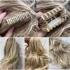 12-26inch Claw Clip On Ponytail Hair Extension Synthetic Ponytail Extension Hair For Women Bleach Blonde-New view 4