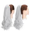 12-26inch Claw Clip On Ponytail Hair Extension Synthetic Ponytail Extension Hair For Women Silver Grey-New view 1