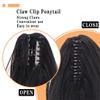 12"Claw Clip On Braids Ponytail Synthetic Hair Extension Long Straight Fake Hair For Women Hairpieces Black Brown 1b 12inches view 3