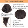 12"Claw Clip On Braids Ponytail Synthetic Hair Extension Long Straight Fake Hair For Women Hairpieces Black Brown 1b 12inches view 4