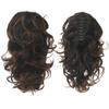 12'' Hair Extensions Lady Short Hairpiece Wavy Curly Claw Clip Ponytail Clip-On Hairpieces High Temperature Multicolor Wig 2 view 1