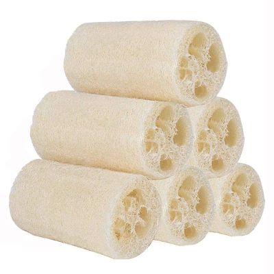 5" 100% Natural Loofah Exfoliating Shower Sponge, 6 Packs of Loofah Shower Sponge, Body Detergent Polisher, Suitable for Skin Care in Bath Spa Shower (Color : Cordless)