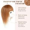 viviaBella Clip in Human Hair Toppers Seamless Hairpiece for Women Thick Silk Base Topper for Thicking Hair (Copper Red, 5.1"X5.1" 12Inch) view 2