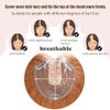 viviaBella Clip in Human Hair Toppers Seamless Hairpiece for Women Thick Silk Base Topper for Thicking Hair (Copper Red, 5.1"X5.1" 12Inch) view 3