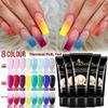 Poly Nail Extension Gel Temperature Color changing Nail Builder Gel Kit Builder Gel for Nails with 36W LED Nail Lamp Nail Extension Gel 8 Pcs 0.5oz with Slip Solution view 4