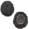 Afro Toupee For Black Men African American Men Kinky Curly Full French Lace Hair Replacement System Brazilian Human Hair All Transparent Lace Afro Wavy Men Wig Black Hair Units (1# Jet Black-8mm Afro Tight Curl) view 1