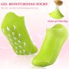 8 Pairs Moisturizing Gel Socks Feet Care Gel Spa Foot Moisturizer Silicone Non Slip Heel Socks for Dry Cracked Feet Overnight Lotion for Women Men Softening Rough Skin view 2