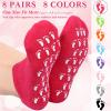 8 Pairs Moisturizing Gel Socks Feet Care Gel Spa Foot Moisturizer Silicone Non Slip Heel Socks for Dry Cracked Feet Overnight Lotion for Women Men Softening Rough Skin view 3