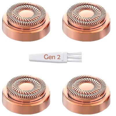 Replacement Heads for Finishing Touch Flawless Generation 2 Facial Hair Remover, 4 Count