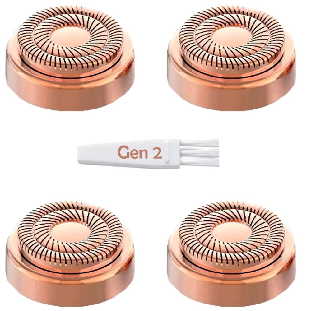 Replacement Heads for Finishing Touch Flawless Generation 2 Facial Hair Remover, 4 Count