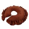 Face Pillow Cushion, SPA Salon U Shape Detachable Rest Face Pillow for Massage Bed, 5 Colors Mixed Velvet Lunch Break Hollowed Pillow Nap Rest Cushion(Brown) view 1