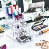 Boxup Makeup Organizer - 3 Drawers Holder And Skin Care Desk Accessories, Cute Small Beauty Cosmetics Table Organizers For Women & Teen Girls, Pretty Lip Stick Gloss Storage Stand view 2