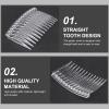 Lurrose 10PCS Clear Hair Side Combs Transparent Teeth Hair Barrettes Plastic Wedding Veil Combs Clips for Women Girls view 3