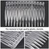 Lurrose 10PCS Clear Hair Side Combs Transparent Teeth Hair Barrettes Plastic Wedding Veil Combs Clips for Women Girls view 4