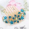 2 PCS Flower Bridal Hair Comb Rhinestone Barrette Hairpin for Women Decorative Chinese Style Hair Clips Hair Accessories view 2