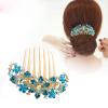 2 PCS Flower Bridal Hair Comb Rhinestone Barrette Hairpin for Women Decorative Chinese Style Hair Clips Hair Accessories view 4