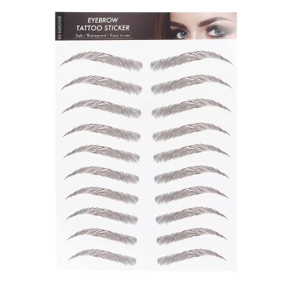 and Lifelike Eyebrow Sticker, Professional Eyebrow Sticker, Women Eyebrow Transfer Sticker for One-time Use(BROWN-08)
