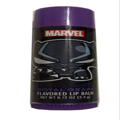 (1) Emoji Marvel Lip Balm  Royal Grape Flavored Lip Balm  Net Wt. 0.12 oz (3.4g)