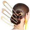3 Pack U-Shaped Hair Pins French Hair Pin Bun Hair Sticks Chignon Gold Hair Pins for Women Hair Accessories view 1