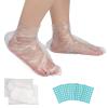 Segbeauty Paraffin Wax Liners for Foot, 200 Counts Plastic Foot Bags, Paraffin Bath Socks Liners Hot Wax thera-py Bath Booties Covers with 200 Snug Closure Stickers for Paraffin Wax Machine view 1