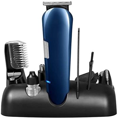 Dongng Beard Trimmer Hair Cutting Kits, Anti-Slip Portable Cordless Hair Clippers Electric Hair Trimmers with Scissors Combs Rotary Motor Quiet Suitable for Men Kids and Babies