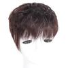 15x14cm Short Curly Human Hair Topper for Women Invisible Hair pieces for Large Area Hair Loss/White Hair Off Black. (rebbish brown) view 3