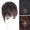 15x14cm Short Curly Human Hair Topper for Women Invisible Real Human Hair Pieces for Large Area Hair Loss/White Hair Off Black. (Off Black) view 1