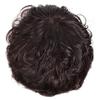 15x14cm Short Curly Human Hair Topper for Women Invisible Real Human Hair Pieces for Large Area Hair Loss/White Hair Off Black. (Off Black) view 4