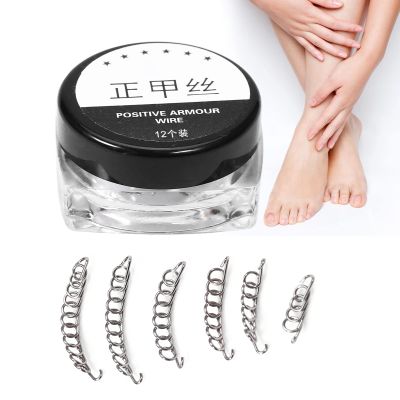 Nail Ingrowing Corrector, Nail Corrector Wire, Ingrown Toenail Correction Corrector,12Pcs/Box Toenail Correction Tool 6 Sizes Ingrown Wire Fixer Toe Nail Recover Ingrown Toe Nail Correction Tool (#1)