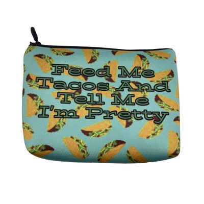 BUY SOCKS YOU ALL Feed Me Tacos and Tell Me I'm Pretty Cosmetic Bag