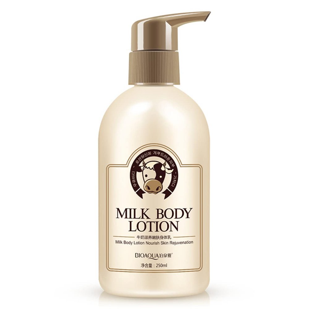 BIOAQUA Moisturizing Milk Body Neck Kneel Leg Lotion Vitamin E Nourishing Anti-Wrinkle 250ml / 8.45oz