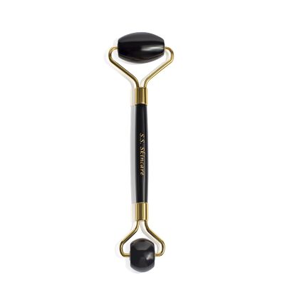Black Obsidian Facial Roller: Authentic Stone Facial Massager