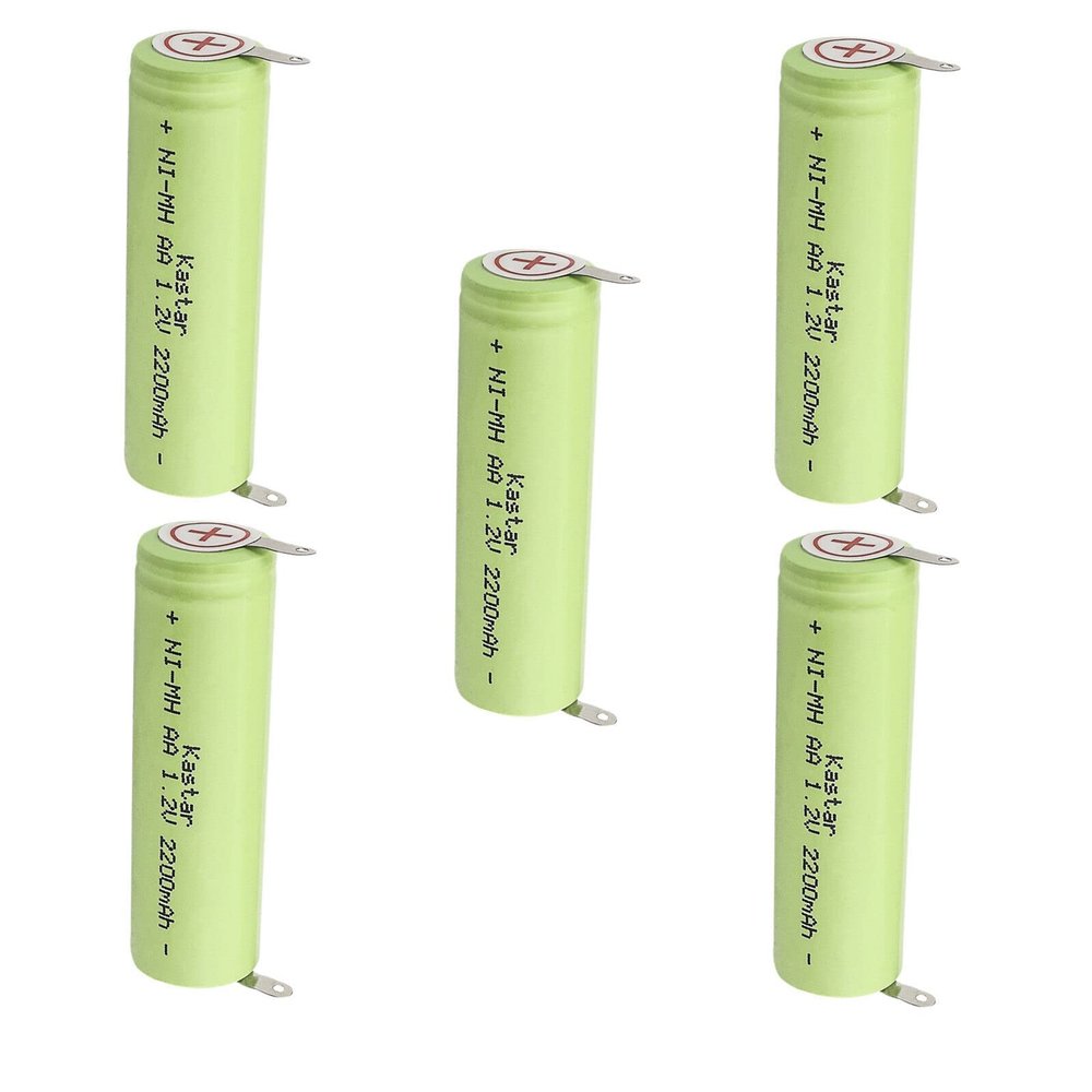 Kastar 5-Pack 1.2V 2200MAh Ni-MH Battery Compatible with Braun Toothbrush Battery 1013 1013s 1507s 1508 1509 1512 2035 2040 2060 2323 2540 2540s 2560 3008 3008 Cruzer 3011 3020 3105 3305 3310 3315