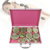 BJTDLLX Hot Stones Massage Kit, 16Pcs Basalt Hot Stones Natural Green Jade Heated Warmer Stones with Heater Box for Spa Home Salon Professional Relaxing, Healing, Pain Relief view 1