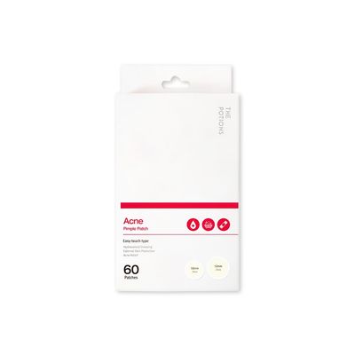 The Potions Acne Pimple Patch | Hydrocolloid Spot Patches for Facial Blemishes, Breakouts, Skin Protection, Acne Relief | 10 mm 36 Count, 12 mm 24 Count (60 Total) | Korean Skin Care