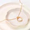 Dear Ava Unbiological Mom Gift Necklace: Present for Bonus Mom, Other Mother, Adopted Mom (Linked Circles, Gold) view 2