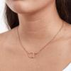 Dear Ava Unbiological Mom Gift Necklace: Present for Bonus Mom, Other Mother, Adopted Mom (Infinity Circles, Rose Gold) view 3