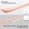 ennva Eyebrow Razor for Women-Eyebrow Trimmer Dermaplaning Tool-Ergonomic Eyebrow Shaper & Facial Razor for Peach Fuzz-Exfoliating Face Razor for Eyebrows-Eye Brow Shaver Razors w/7 Blades- Rose Gold view 2