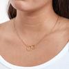 Dear Ava Unbiological Mom Gift Necklace: Present for Bonus Mom, Other Mother, Adopted Mom (Infinity Circles, Gold) view 3