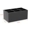 HIIMIEI Black Makeup Brush Holder Organizer Acrylic 6-Slots Cosmetic Brushes Storage Organizer for Vanity Countertop view 2