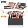 HIIMIEI Black Makeup Brush Holder Organizer Acrylic 6-Slots Cosmetic Brushes Storage Organizer for Vanity Countertop view 4