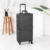 Ochine 3 in 1 Makeup Case Aluminum Cosmetic Case Rolling Train Case Professional Makeup Train Case Large Capacity Trolley Makeup Travel Case Beauty Storage with Folding Trays and Large Compartments view 2