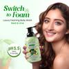 BRYAN & CANDY Basil & Lime Luxury Foaming Body Wash With Pentavitin,Pro Vit B5,Argan Oil,Aloe Vera, Basil & Lemon Peel Extract, Skin Friendly Ph 5.5, All Skin Types, 400 Ml 400 Ml (Pack Of 1) White view 2