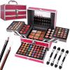 All In One 132 Color Makeup Kit, Professional Case, Teen Girls Set, Multicolor Eyeshadow Palette (006N1-Pink) view 1