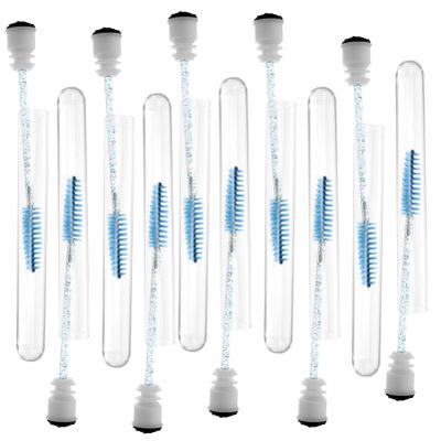 FOMIYES 10pcs Eyelash Brush Portable Eyelash Applicator Makeup Tool for Extensions and Mascara Application Tube