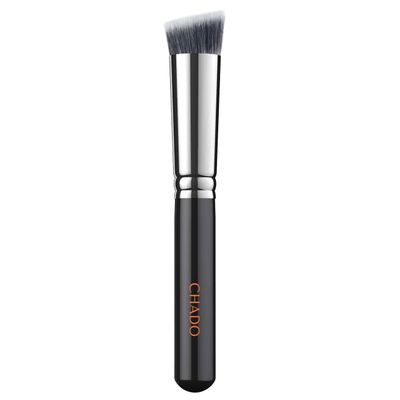 CHADO N2 Cream Foundation Brush - Bevelled Brush Made in France, Black